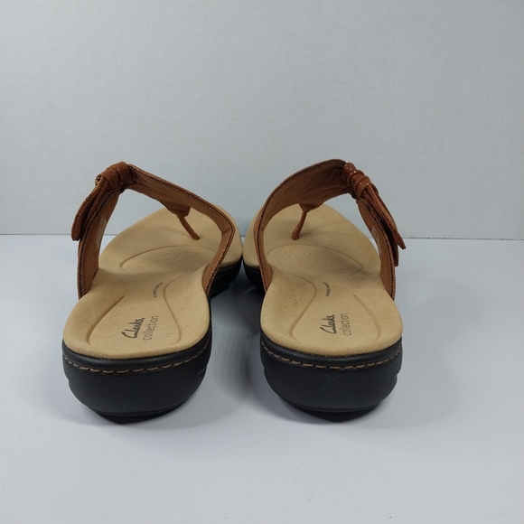 Clarks Collection Laurieann Rae Women SZ 12 Wide Brown Ultimate Comfort Sandals - Picture 5 of 16